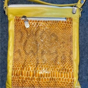 Laudi Vindi Custom Crossbody Bag Tuscan Sun Yellow Fine Italian Leather